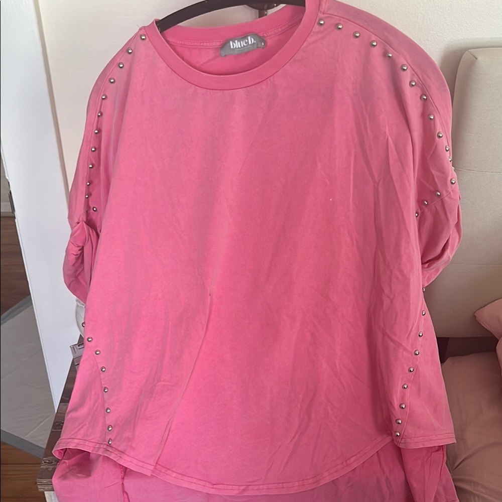 Pink Studded Top by Blue Rain